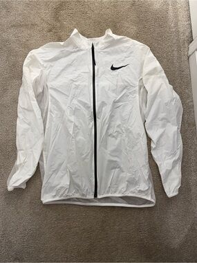 Nike Pro Elite Lightweight Windbreaker Running Jacket DH8666-100 White Large